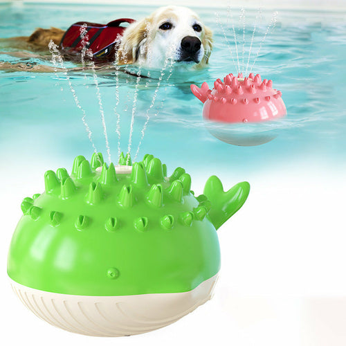 Electric Water Floating Swimming Water Spray Dog Toy