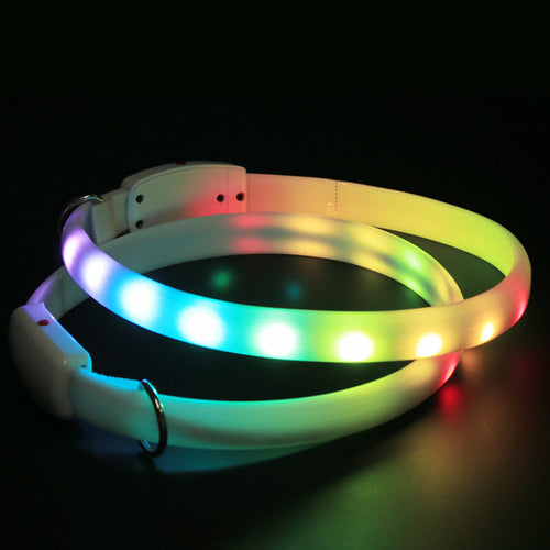 USB Rechargeable Pet Dog LED Glowing Collar
