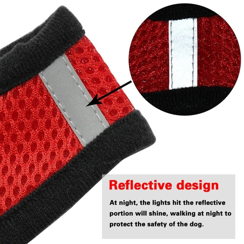 Breathable Mesh Small Dog Pet Harness and Leash
