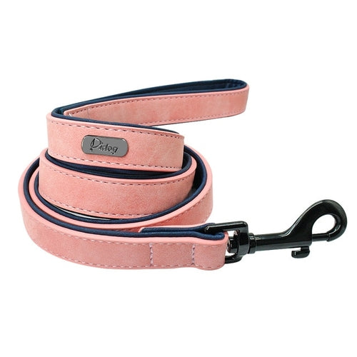 Dog Leash Harness Leather Lead Pet Dog Puppy