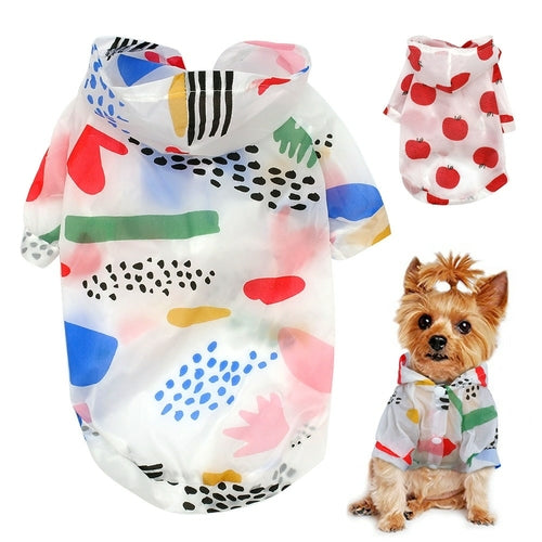 Dog Raincoat Sun proof Clothing Summer Sun Protection Hoodie Small Dog